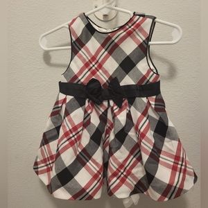 Infant Red Black and White Plaid Dress